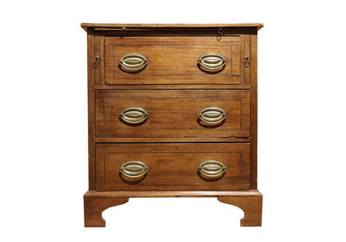 19th Century Mahogany Chest Of Drawers With Brushing Slide, C.1840