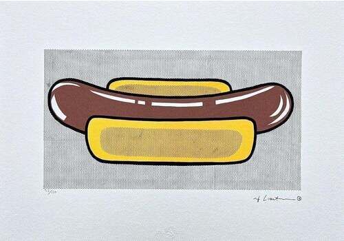 After Roy Lichtenstein, "Hot Dog", 1990s, Silk Screen