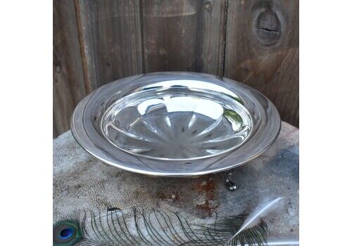 Antique 19th Century Robert Pringle Silver Plate Fluted Footed Bowl Tazza Dish