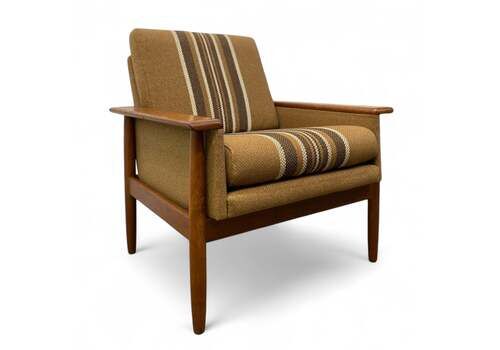 Danish Lounge Chair Striped Teak