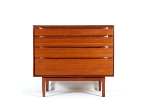 Retro Vintage Danish Teak Ib Kofod Larsen Chest Of Drawers Mid Century 60s 70s