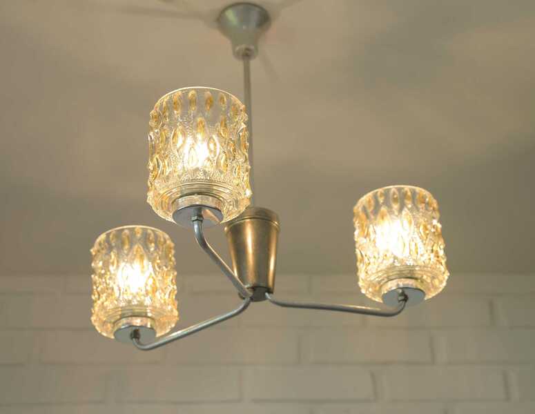 Vintage Pendant Light Hanging Lamp Chandelier Mid Century