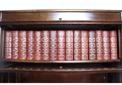 15 Volumes Vintage Charles Dickens Library Display Books