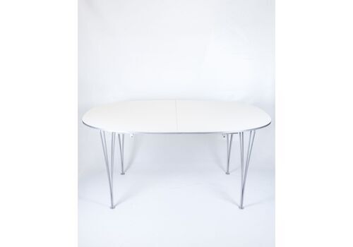 Dining Table   Super Ellipse   White Laminate   Piet Hein   Arne Jacobsen   Fritz Hansen   2005
