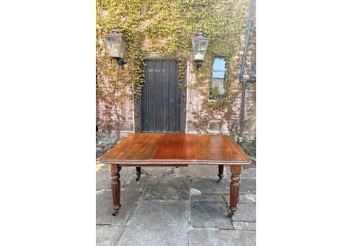 Original Antique Mahogany Wind Out Extendable Kitchen Dining Table Seat 8