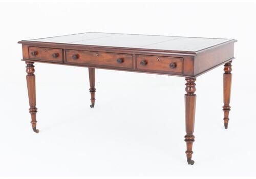 Victorian Writing Table Desk Mahogany Antique 1850