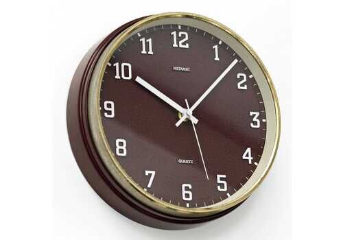 Vintage Metamec Wall Clock   22cm Maroon Retro Mid Century Clock Gift Kitchen Clock Off The Wall Clocks