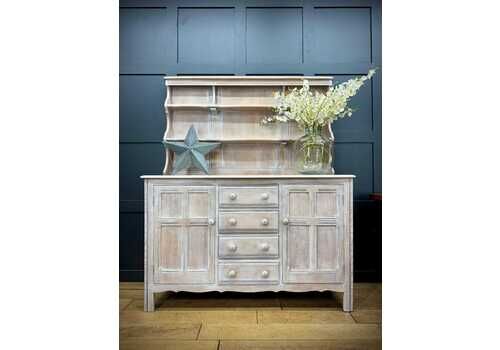 Vintage Ercol Elm Welsh Dresser Cupboard Drawers Storage Sideboard Kitchen