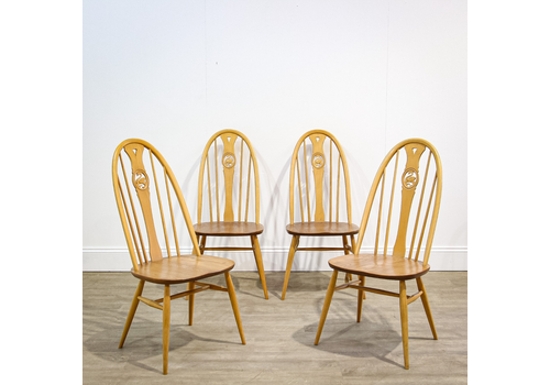 4 Ercol Chairs Model 876 With Swan Design
