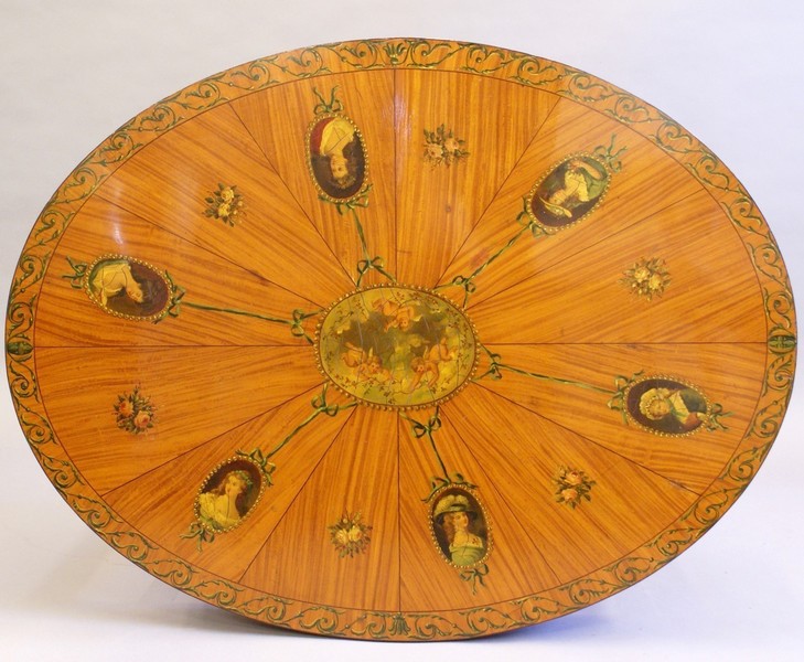 A Superb Sheraton Revival Oval Center Table photo furniture