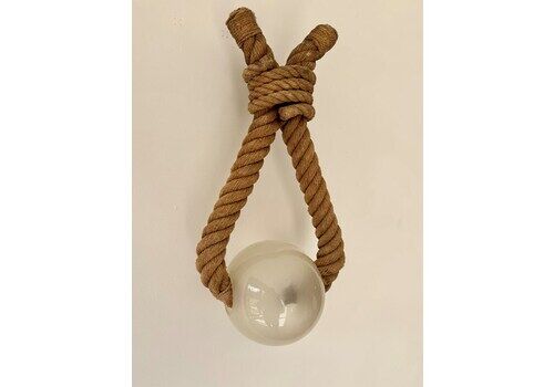 Vintage Rope Sconce Attr Audoux And Minet