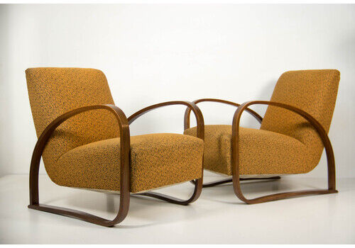 Set Of Two Armchairs H70 By Jindrich Halabala, 1930s
