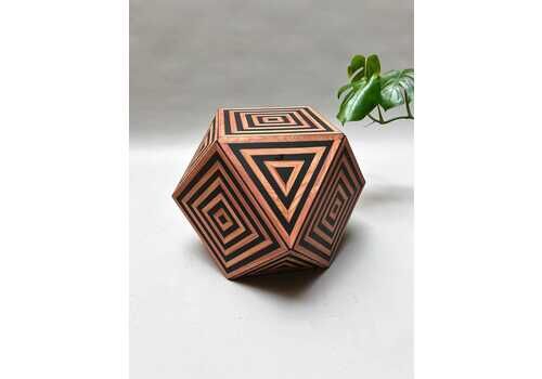 Handmade Moroccan Resin & Wood Stool – Modern Accent Seating, Side Table, Free Shipping