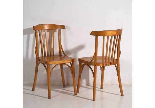 Antique Bentwood Coffee Chairs (C.1920). Set Of 2 Pieces #4