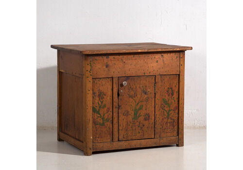Antique Kitchen Cabinet With Floral Details
