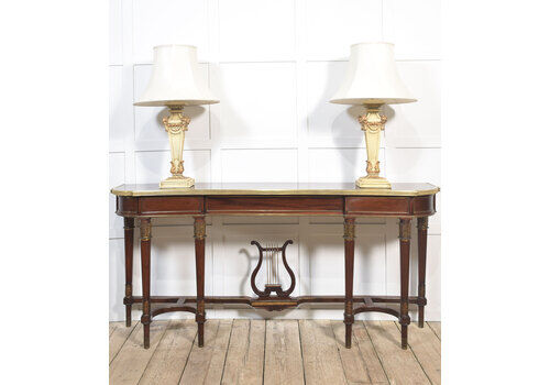 Mahogany Long Console Table,In The French Empire Revival Style
