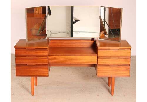 Mid Century Mahogany Dressing Table By Avalon, Circa 1960s