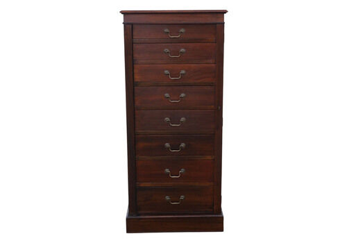 Antique C.1915 Mahogany Wellington Chest Of 8 Drawers – Fine Quality