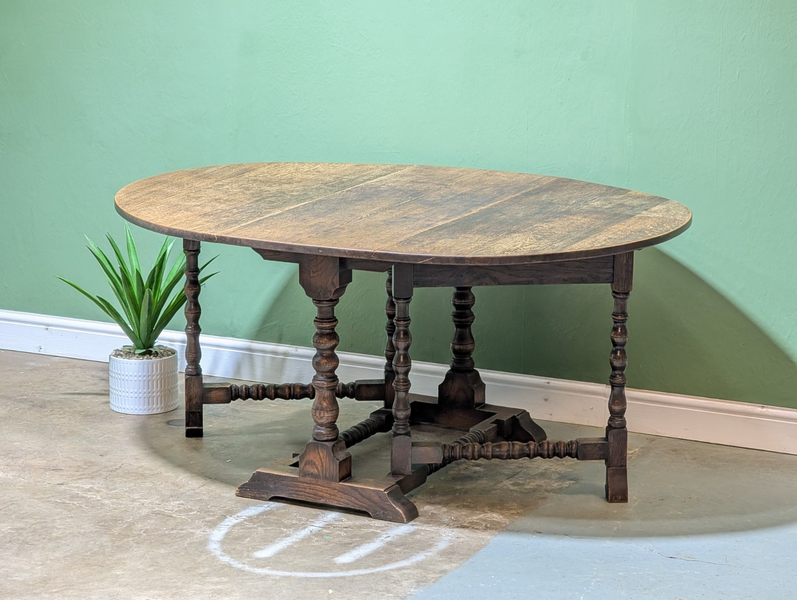 Antique 18th Century Drop Leaf Dining Table Solid - Main Image