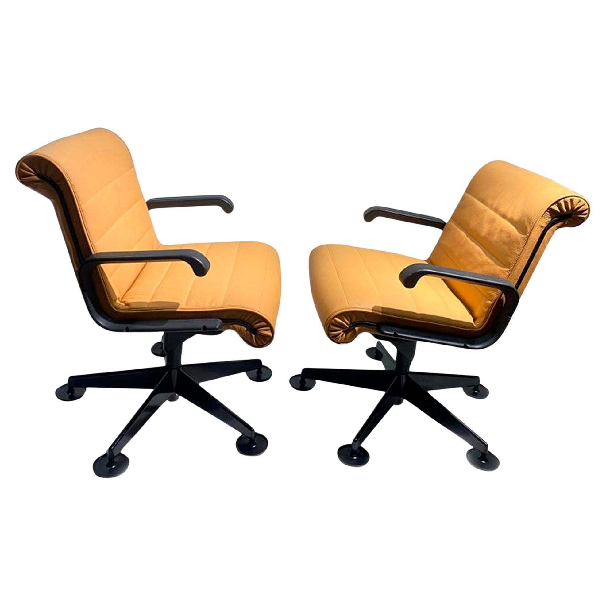 Pair Of Richard Sapper For Knoll Executive Desk Chairs Richard