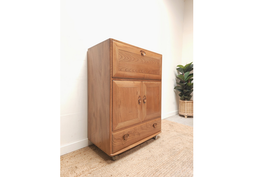 Mid Century Ercol Bureau Vintage Desk 1960s Drinks Cabinet Retro Delivery