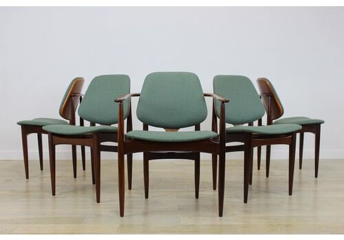 Stylish Set Of 6 1960’s Chairs By Elliotts Of Newbury