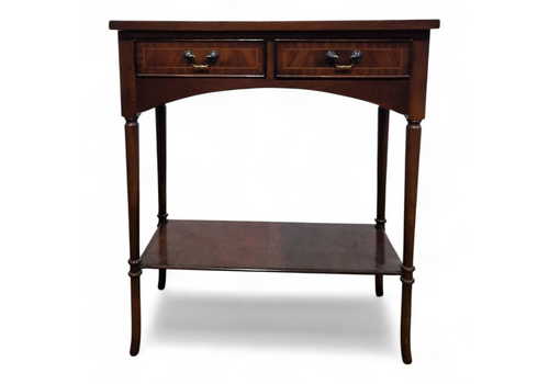 Antique Style Mahogany Bradley 2 Drawer Console Table