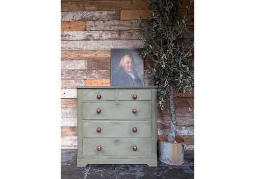 Gorgeous Victorian Painted Chest Of Drawers