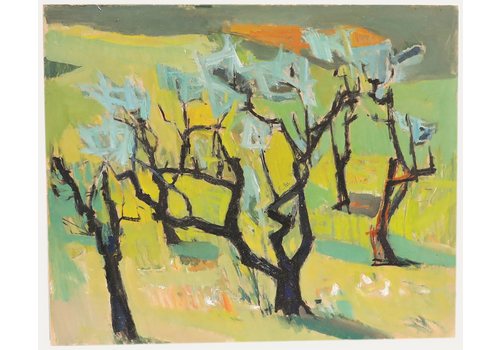 Charles Betremieux (1919 1997) Mid 20th Century Oil, A View Of The Trees