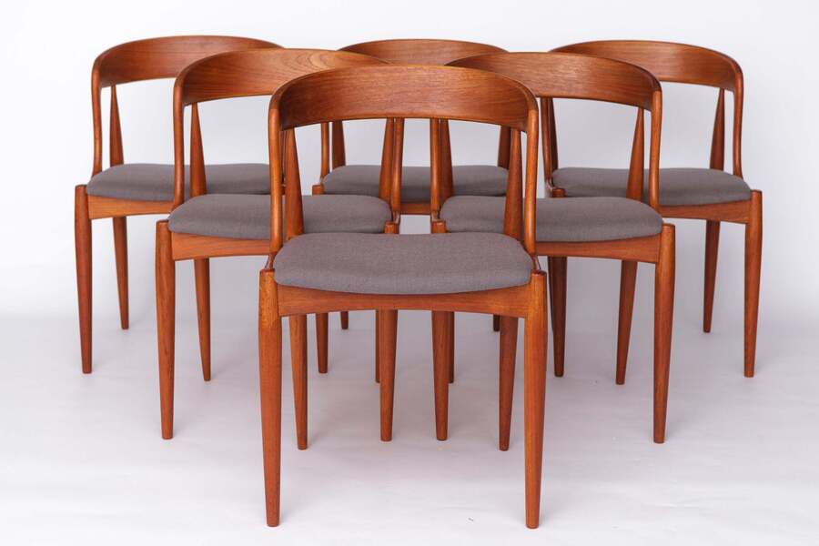 Denmark 1960s Teak Dining Chairs Danish Teak And Skai Dining Chair