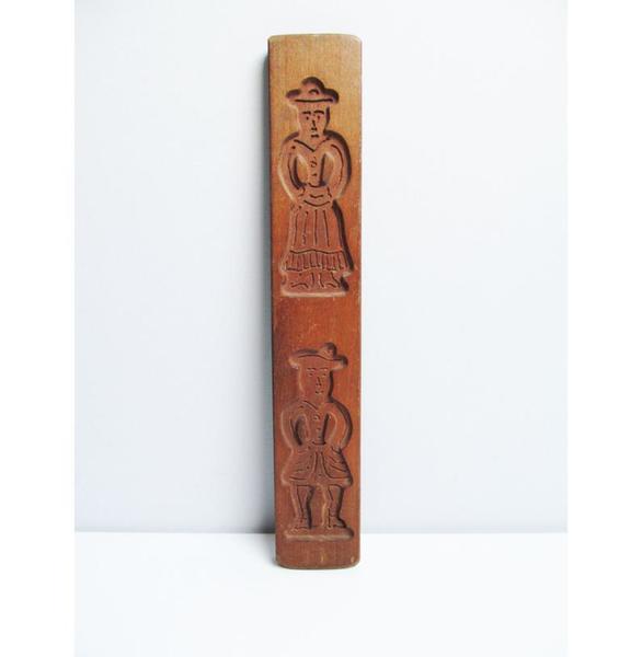 Vintage Wooden Hand Carved Cookie Mold Springerle Wood Vintage Wooden Hand Carved Cookie Mold Springerle Wood Country