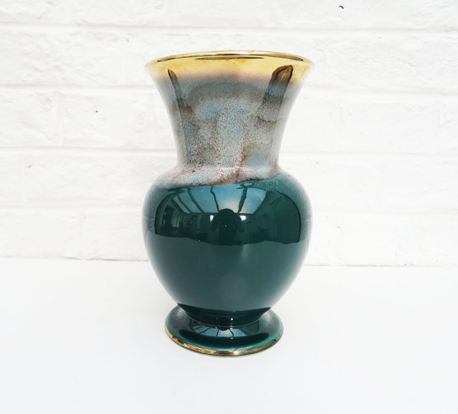 Vintage Tall Round Ceramic Vase Germany Bay Vase 1080 22 Urn