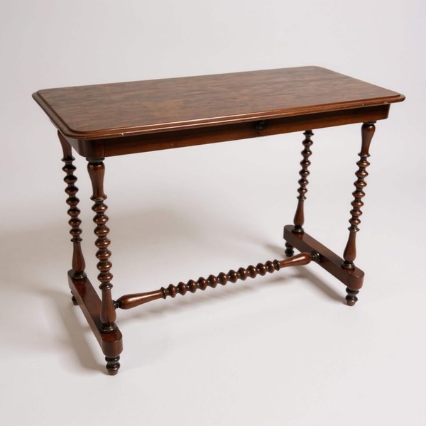 Victorian Mahogany Bobbin Turned Console Table Antique Side