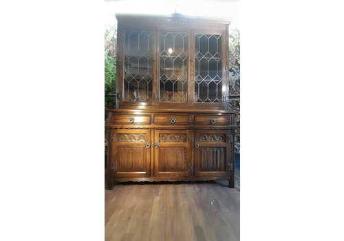 Old Charm Welsh Dresser/China Cabinet/Display Cabinet With Glazed Doors
