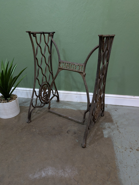 Antique Cast Iron Singer Sewing Machine Table Base Vintage Unrestored ...