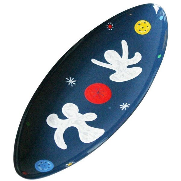 Enamel Platter With Biomorphic Decoration Attributed To Jan Roede