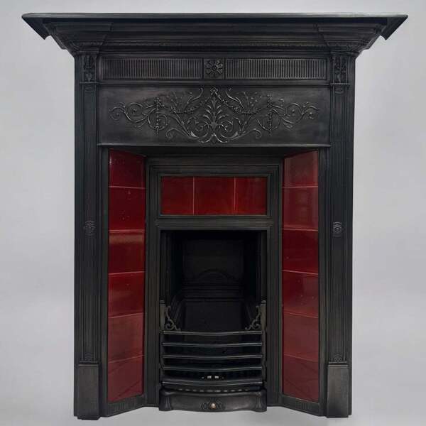 Antique Victorian Tiled Cast Iron Combination Fireplace | Vinterior