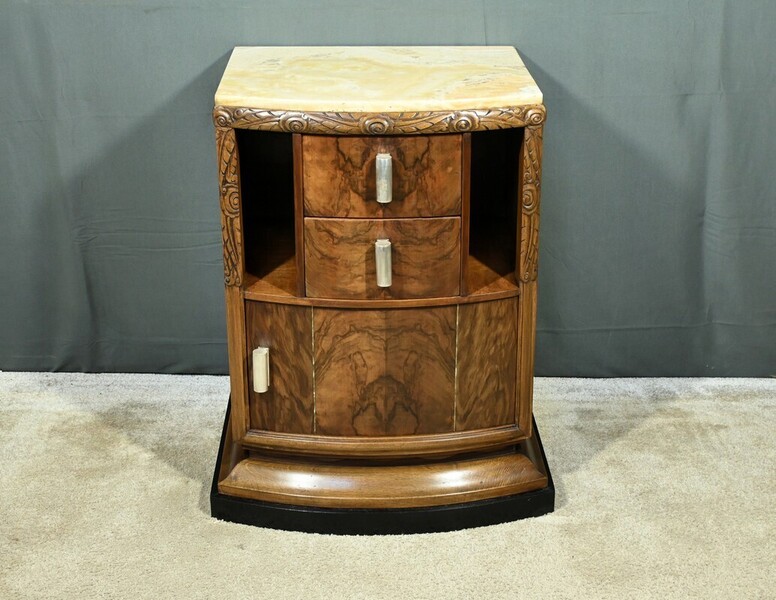 Walnut Burl Bedside Table Art Deco 1930 Vinterior walnut-burl-bedside-table-art-deco-1930-vinterior
