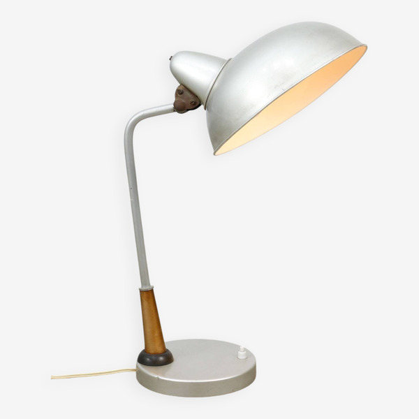 Mid Century Italian Table Lamp In Aluminum And Copper | Vinterior
