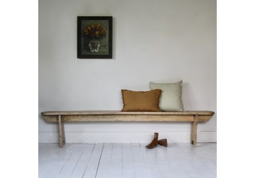 19th Century Antique French Oak Country Bench