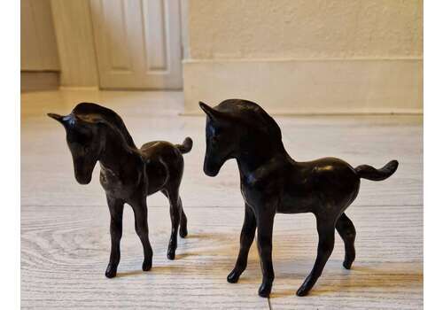 Horse Figures, Pair Of, Dark Bronze