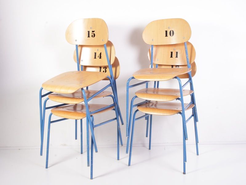 Vintage School Chairs, Set Of Vinterior