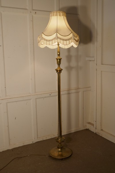 Arts And Crafts Brass Floor Lamp Regency Style Standard Lamp