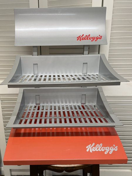 Vintage Large Metal Kelloggs Counter Top Diner Display Stand With Two ...