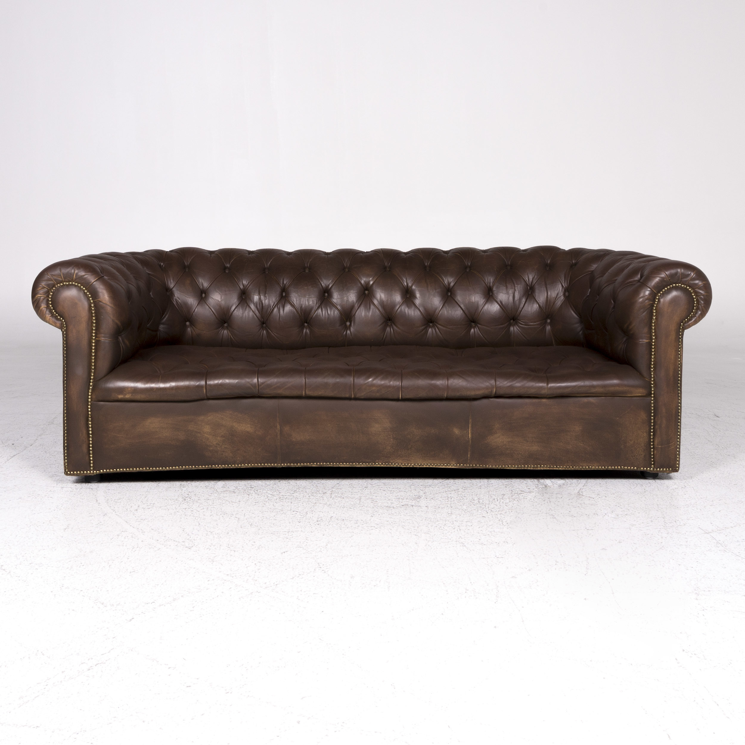 Natuzzi Designer Leather Sofa Terracotta Two Seater Couch 9484 Natuzzi Designer Leather Sofa Terracotta Two Seater Couch 9484 Chesterfield Vinterior