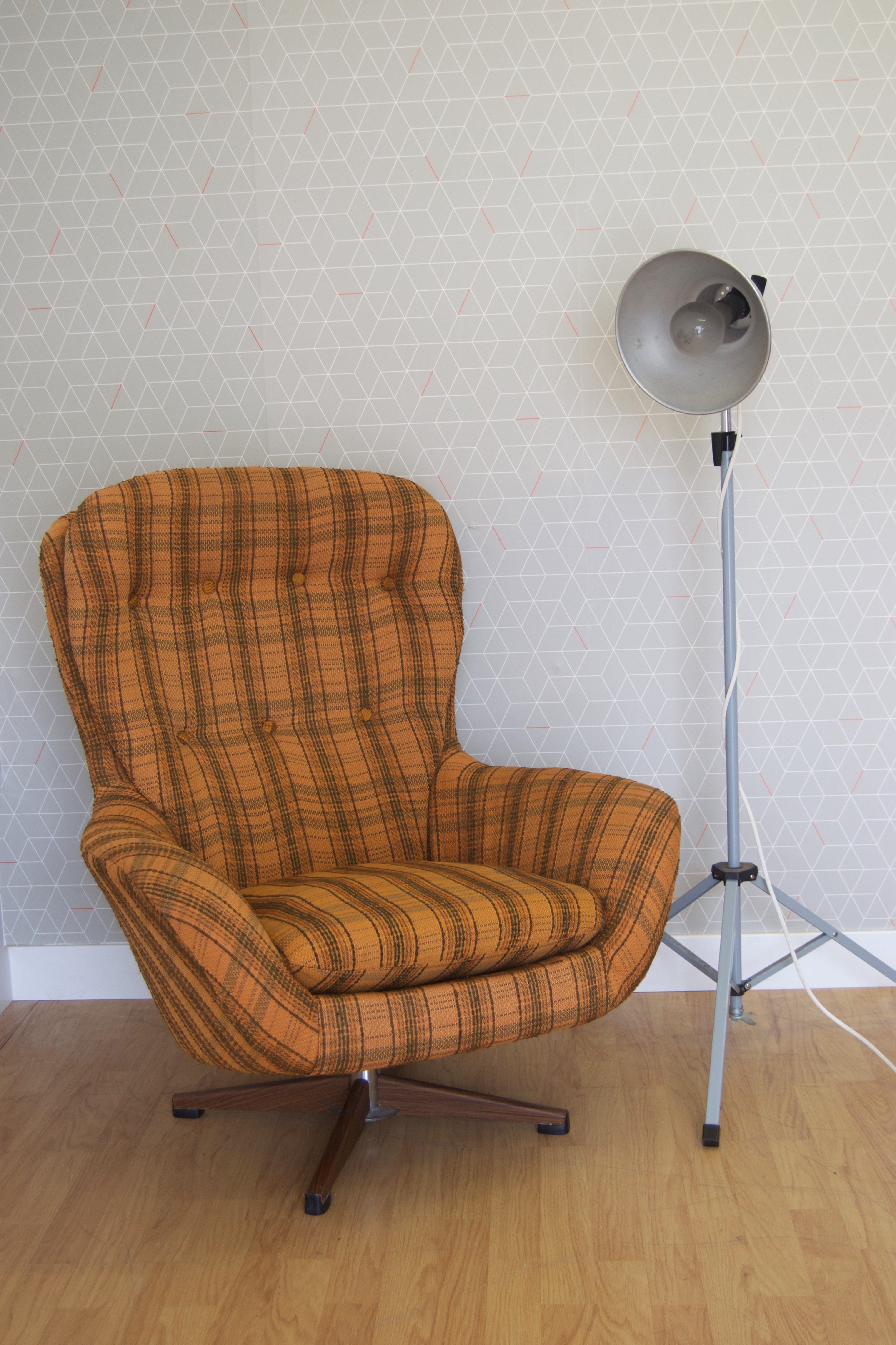Swedfurn Swedish Swivel Egg Chair Mid Century Design Mustard