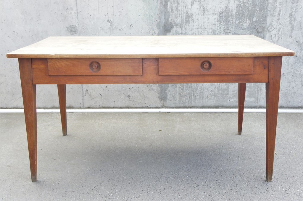 Farmhouse Cherry Wood Dining Table Desk