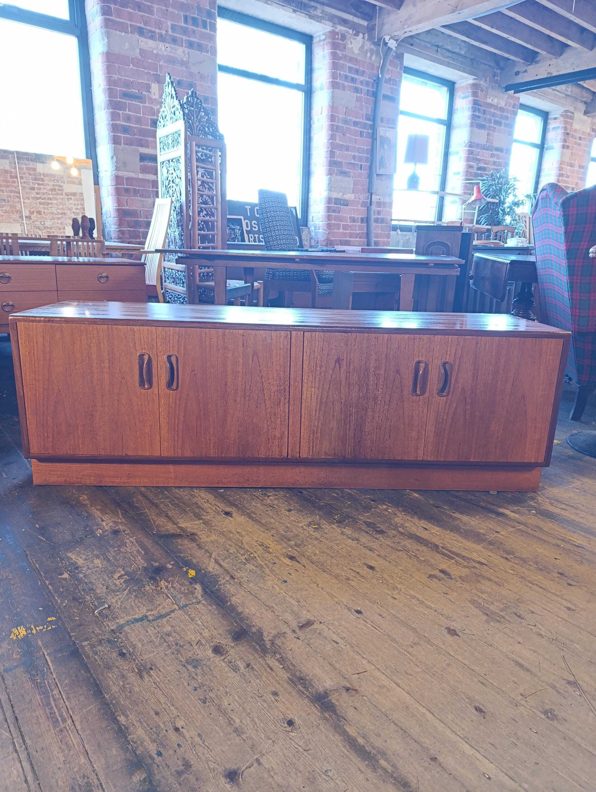 G Plan Fresco Low Teak Sideboard Two Door Media Unit 1970s