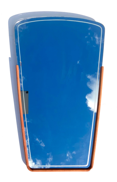 Vintage Teak Wall Mirror, Sweden 1950s, 95 Cm X 57 Cm | Vinterior