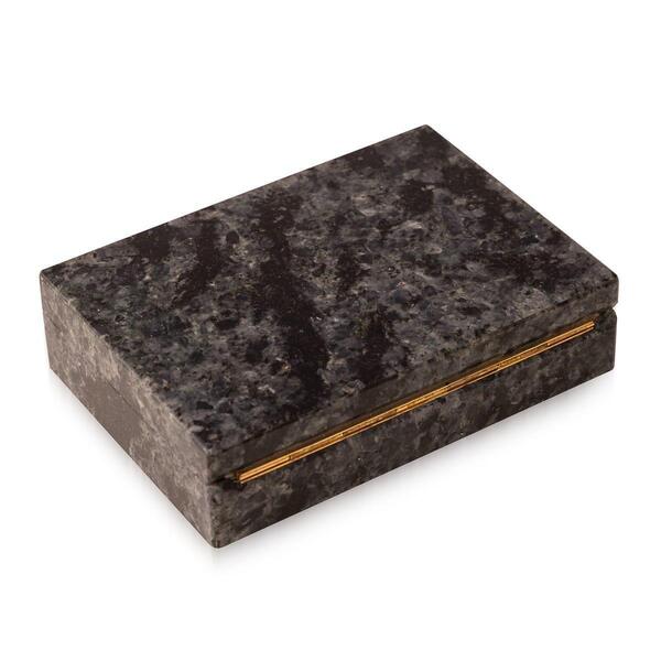 Vintage 20th Century Italian Blue Ice Granite Stone Box C.1960 | Vinterior